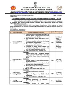NHM Assam Recruitment pdf