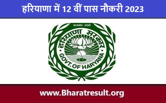 सरकारी पदों पे हरियाणा में 12 वीं पास नौकरी 2023 | Haryana Me 12th Pass Naukri
